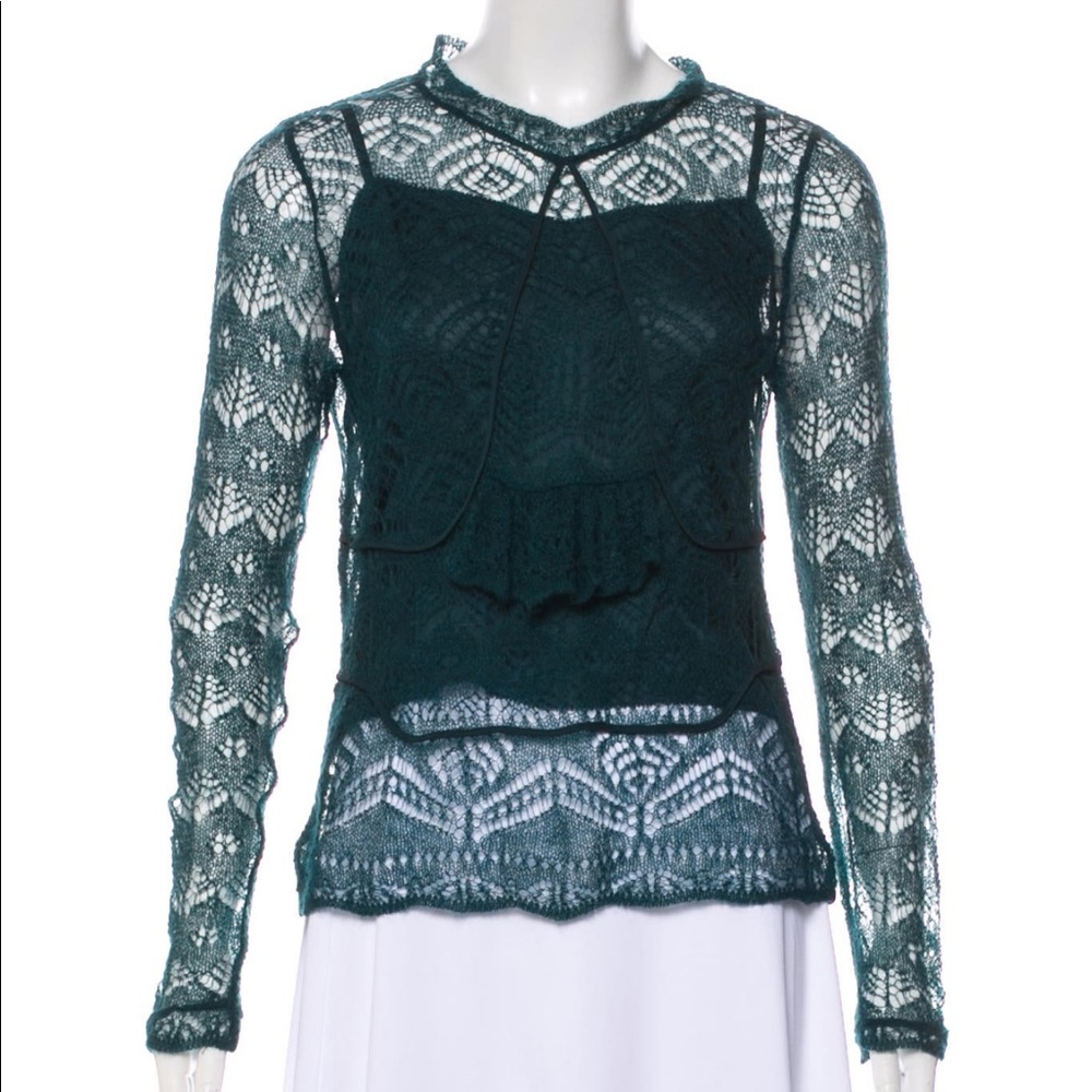 Louis Vuitton wool sweater with silk tank LS Med